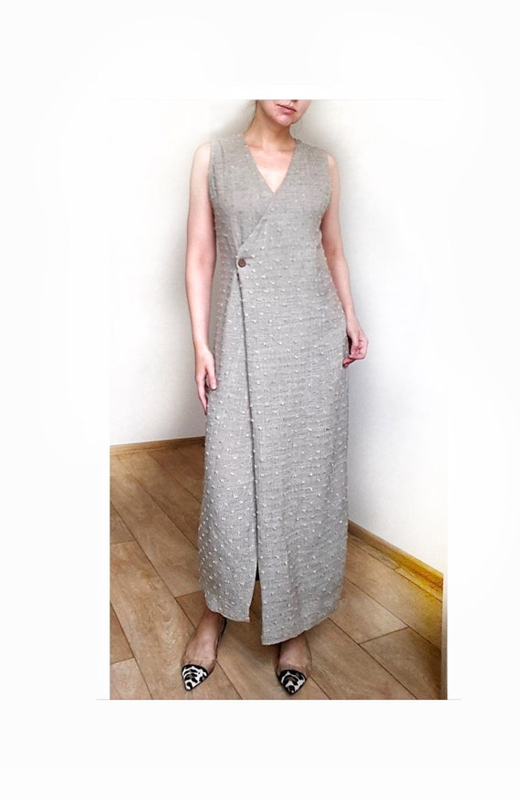 Linen maxi dress by Mari Philippe, Linen Dress, Ma