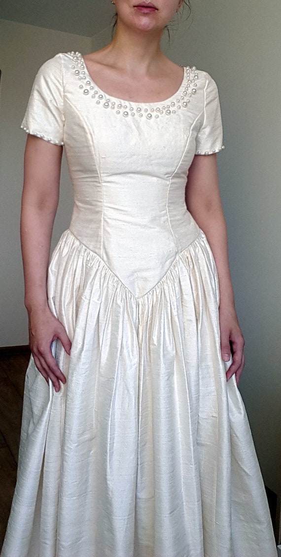 Silk Wedding Dress Ivory Color Wedding Dress Pure Silk Etsy