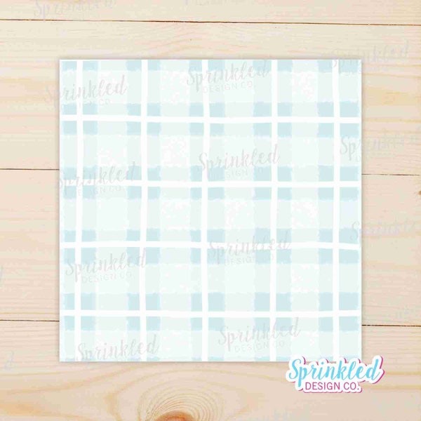 Blue Pastel Plaid Gingham Box Backer | Easter | Spring | Pastel | Printable | Instant Download