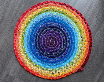 Scrappy rainbow table topper 19”