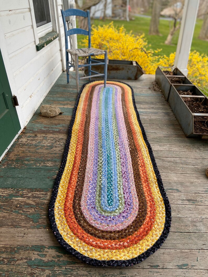 Braided Floor Runner 26 Inches by 8 Feet Long Etsy
