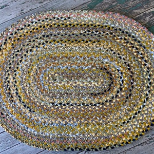 Primitive style braided rug 3’x27”