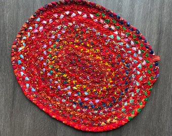 Colorful Christmas tablemat 18x15”