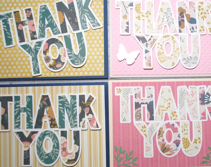 Your Choice - Block Letters Thank You Card, Blank Greeting Card