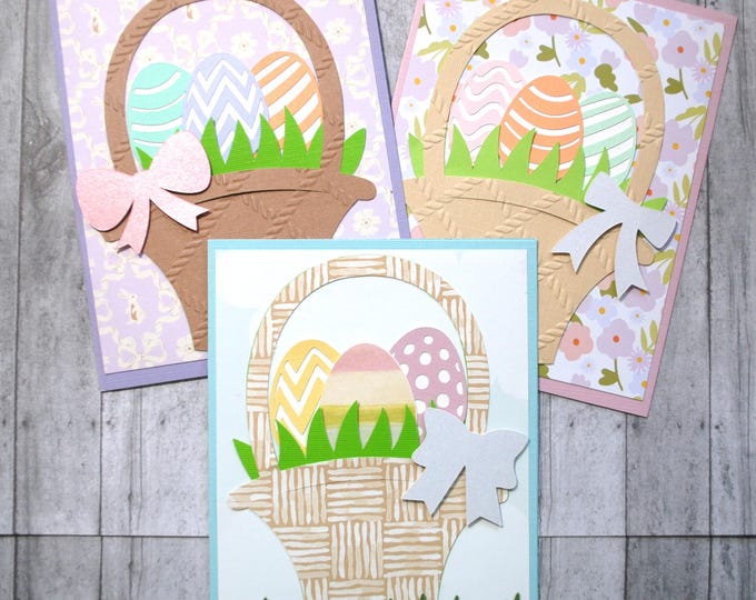 Easter Greeting Card: Easter Baskets with Eggs You Choose