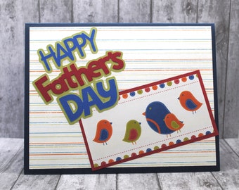 Dad and His Flock Blank Father's Day Greeting Card