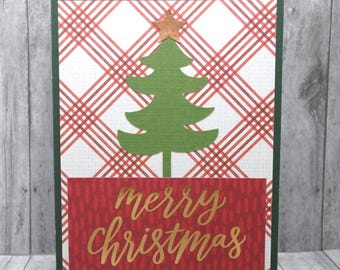 Merry Christmas Card - Single tree