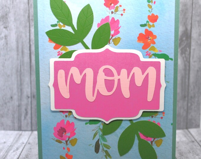 Mom Flower Vines Blank Mother's Day Greeting Card