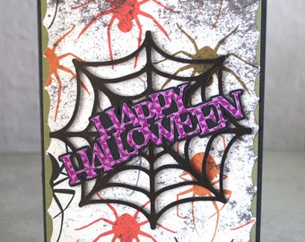 Spiders Halloween Card, Blank Greeting Card