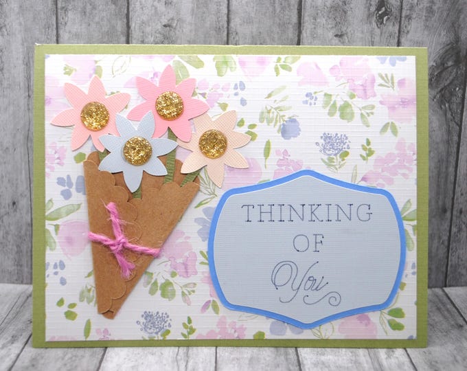 Thinking of You Blank Card: Flower Bouquet