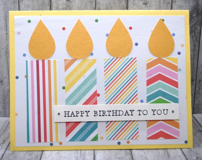 Happy Birthday Fat Candles: Blank Greeting Card