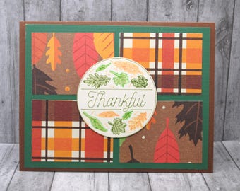 Thankful Greeting Card: Browns and Greens