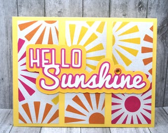 Hello Sunshine Greeting Card: Cheery Suns