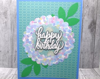 Flower Birthday Card: Dots & Greenery
