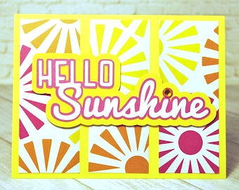 Hello Sunshine Card, Blank Greeting Card