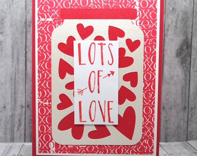 Lots of Love Greeting Card: Hearts in a Jar