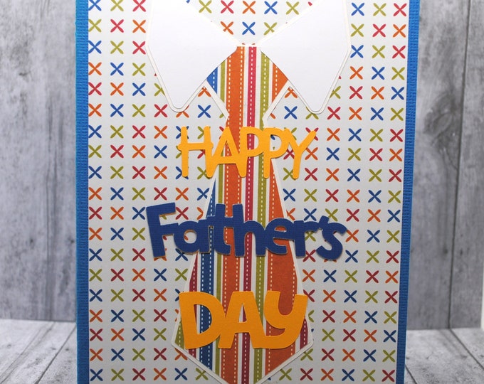Striped Tie and Collar Blank Father's Day Greeting Card