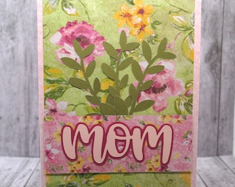 Floral Mom Greenery Bouquet Blank Mother's Day Greeting Card