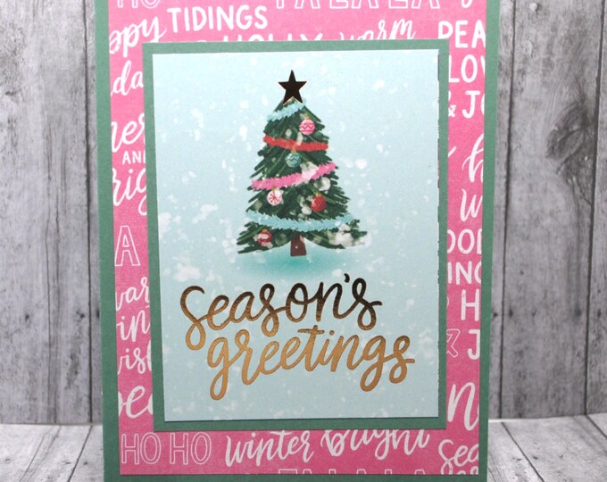 Season's Greetings Christmas Card - Decorated Tree