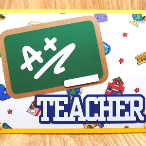 A+ Teacher Appreciation Card, Blank Greeting Card