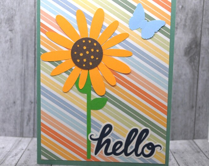 Sunflower Hello: Blank Greeting Card
