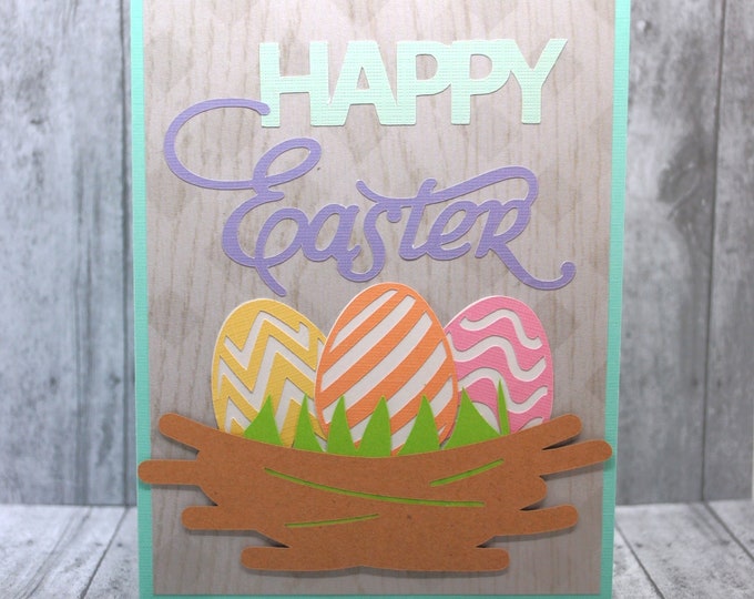 Easter Greeting Card: Nest and Eggs