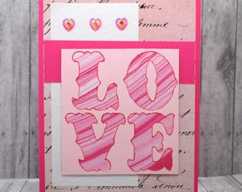 Love Valentine Card: Candy Stripes