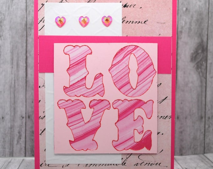 Love Valentine Card: Candy Stripes