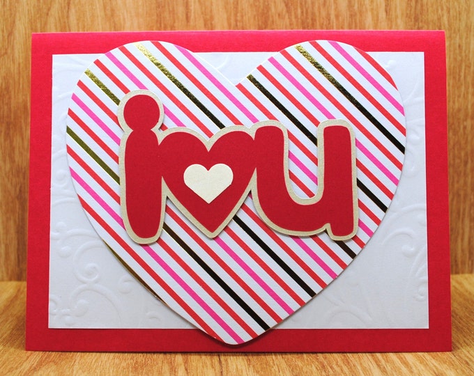 i heart u Blank Greeting Card