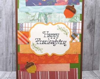Happy Thanksgiving Greeting Card: Playful Scraps