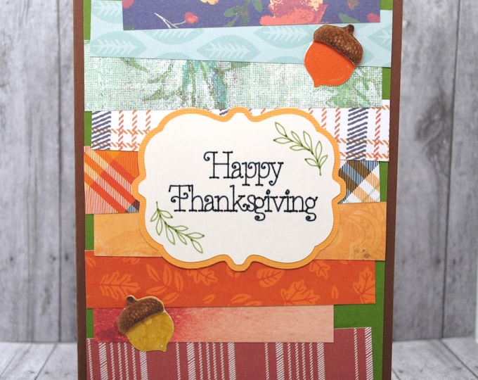 Happy Thanksgiving Greeting Card: Playful Scraps