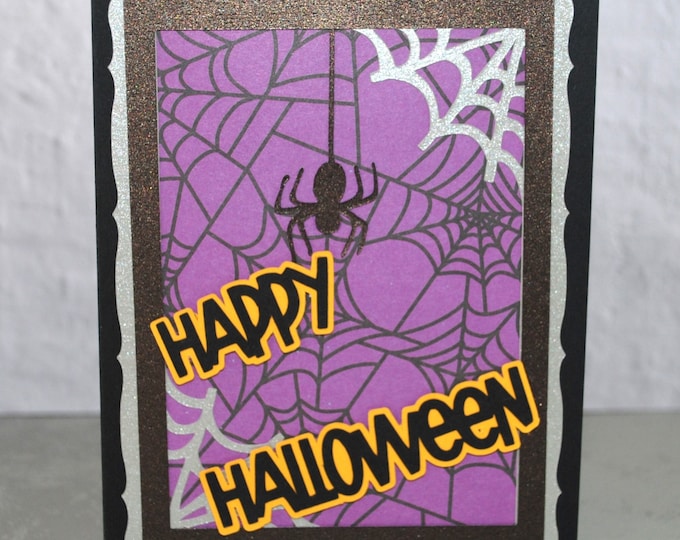 Spider Webs Halloween Card, Blank Greeting Card