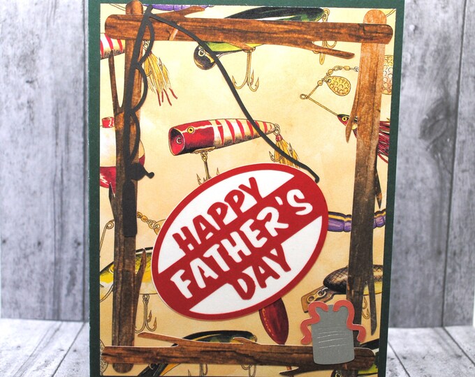 Fishing Theme Blank Father's Day Greeting Card