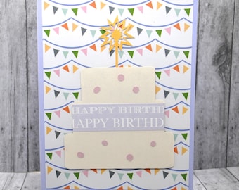 Happy Birthday Card: Sparkler & Lavender