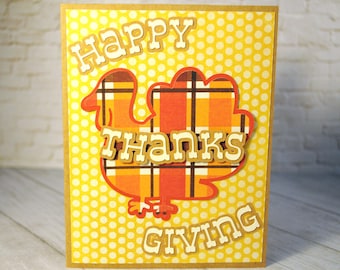 Happy Thanks Giving Turkey Thanksgiving Card, Blank Greeting Card