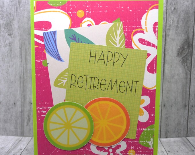Happy Retirement Greeting Card: Tropical Theme