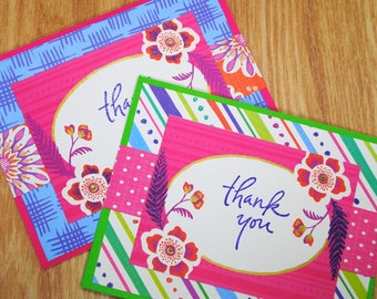 Tropical Theme Thank You Card Set, Blank Greeting Cards