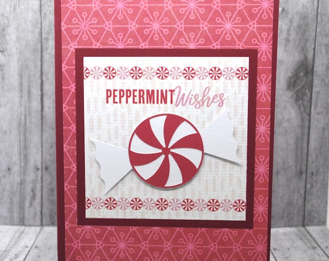 Christmas Card - Peppermint Wishes 1
