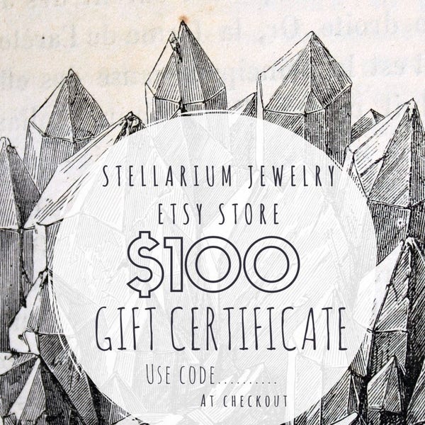 Jewelry Gift Certificate Printable Etsy Jewelry Gift Certificate Printable Etsy
