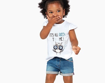 Owl kids tee, It's all greek to me Tshirt for kids, Unisex tee from Greece, Childrens unisex greek gift, Made in Greece