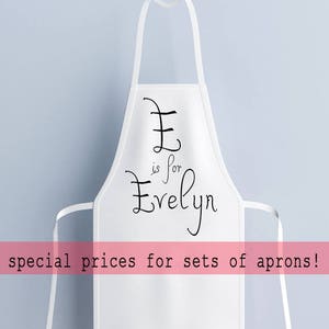 Custom Name Apron, Cooking Apron name, Custom Initial Apron, Apron Gift For Grandma Personalized Apron, Personalized Monogram Apron