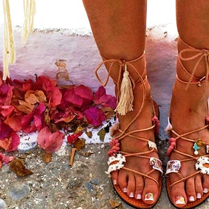 Sandalias de cuerdas altas hotsell