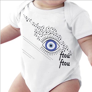 Evil eye for babies, Evil eye safety bodysuit,Protection baby gift with evil eye, Newborn boy coming home outfit,Baby girl clothes 6-9 month
