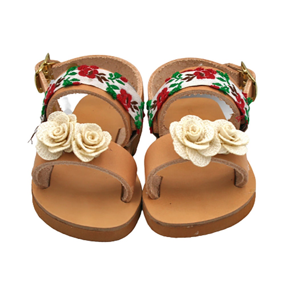 Flower Girl Sandals Childrens Leather Sandals Baby Sandals Etsy