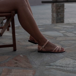 Griechische sandalen roman sandals natural color sandal image 7