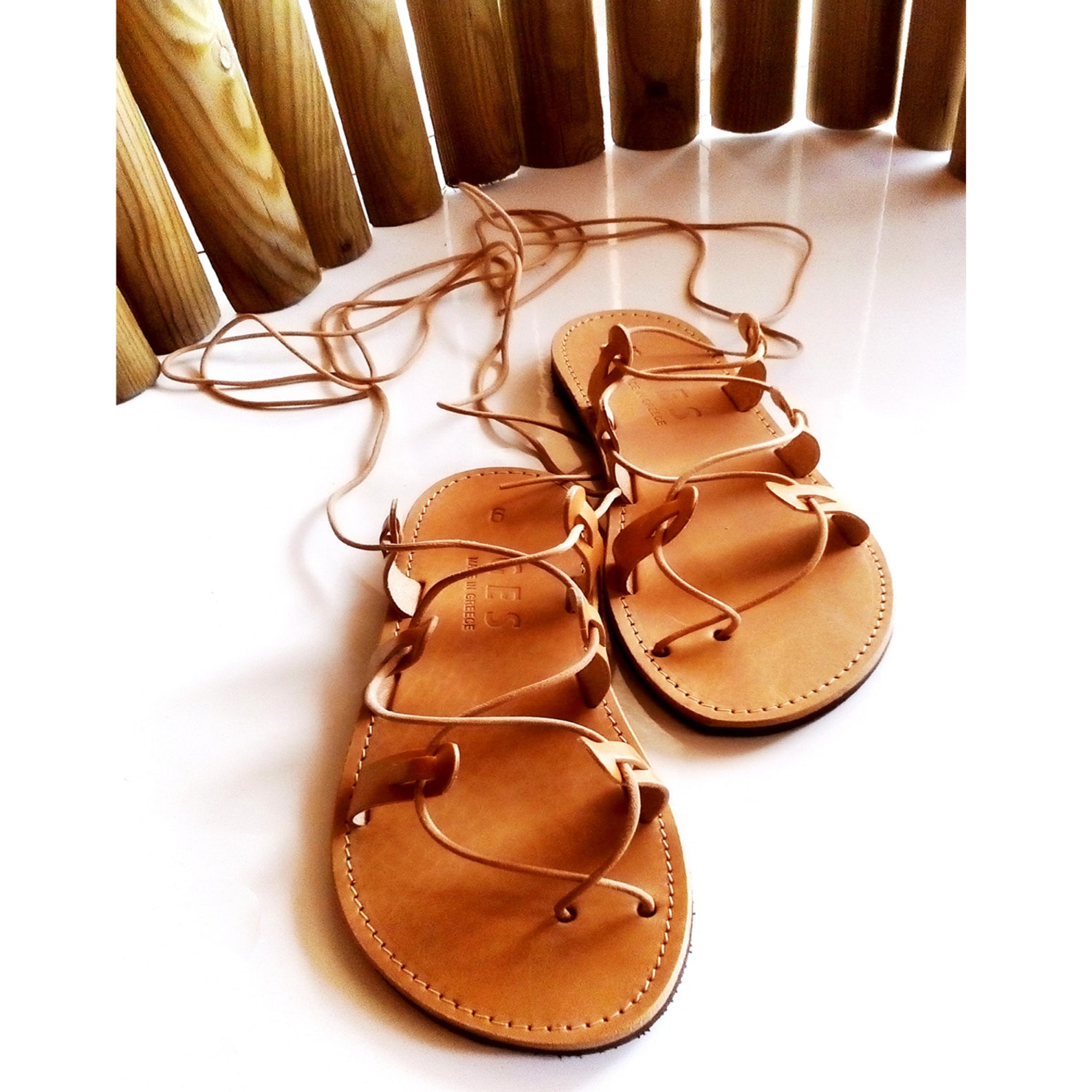 Ancient Greek Shoes for Women Gladiator Sandals With Ties Etsy