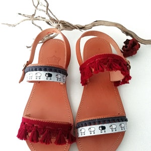 Women sandals strapes flatsSlip on shoes with strap for her image 8