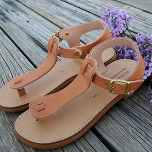 Unisex thong sandals kids/ Leather Grecian make perfect image 4