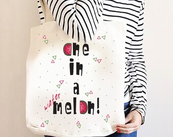 Watermelon summer bag / “One in a melon” carrying bag.