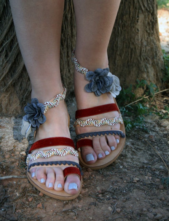 Sandalias hippies mujer zapatos Boho Chic sandalias Etsy España
